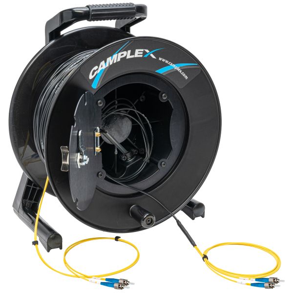 Camplex 2-Channel ST Singlemode Fiber Optic Tactical Snake on Reel
